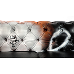 Диван Честерфильд граффити graffiti Orange Sofa натуральная кожа варинант исполнения - 8 | Loft Concept в Москве