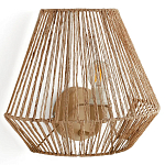 Бра с плетенным из пеньки абажуром Jutti H25 см варинант исполнения - 1 | Loft Concept в Москве