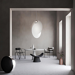 Подвесной светильник белый с фигурным тканевым плафоном White Whirlwinds варинант исполнения - 5 | Loft Concept в Москве