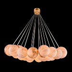 Люстра подвесная круглая с сферическими плафонами из натурального камня Glowing Spheres варинант исполнения - 1 | Loft Concept в Москве