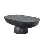 Столик кофейный черного цвета с овальной столешницей и круглым основанием Black Dalmen Table варинант исполнения - 5 | Loft Concept в Москве