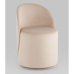 Пуф Loreen со спинкой вращающийся велюр молочный варинант исполнения - 1 | Loft Concept в Москве