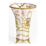 Ваза из фарфора с бронзовой стрекозой  Paradise Dragonfly варинант исполнения - 2 | Loft Concept в Москве