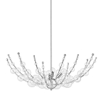 Люстра  с круглыми прозрачными шарами на серебряном каркасе Silver Stalk варинант исполнения - 2 | Loft Concept в Москве