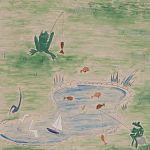 Обои ручная роспись Promenade Special Colourway on pink painted Xuan paper варинант исполнения - 2 | Loft Concept в Москве