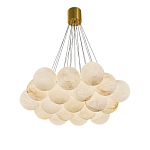 Люстра подвесная круглая с сферическими плафонами из натурального камня Glowing Spheres варинант исполнения - 10 | Loft Concept в Москве