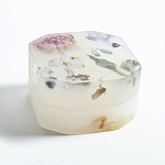 Шкатулка из эпоксидной смолы с цветами белая Epoxy Resin Square Box White варинант исполнения - 4 | Loft Concept в Москве