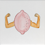 Плитка дизайнерская с узором Лимон варинант исполнения - 2 | Loft Concept в Москве