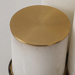 Торшер геометрический с тремя мраморными плафонами Marble Tripod варинант исполнения - 9 | Loft Concept в Москве