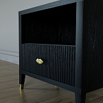 Прикроватная тумбочка с полкой Elsa Dreams Black варинант исполнения - 3 | Loft Concept в Москве