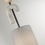 Подвесной светильник с серым тканевым плафоном Flourish варинант исполнения - 4 | Loft Concept в Москве