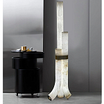 Торшер геометрический с тремя мраморными плафонами Marble Tripod варинант исполнения - 4 | Loft Concept в Москве