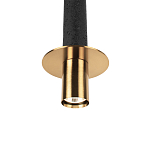 Подвесной светильник с узким цилиндрическим плафоном и золотым металлическим декором Concrete Pipe варинант исполнения - 6 | Loft Concept в Москве