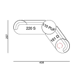 Угловой диван Calypso с поворотным механизмом и пуфом   варинант исполнения - 7 | Loft Concept в Москве