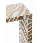 Консоль Дизайнерская Kenya Console ZEBRA Bone Inlay Beige варинант исполнения - 2 | Loft Concept в Москве