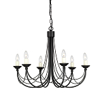 Люстра черного цвета ручной работы с канделябрами и переплетенной проволочной драпировкой Elstead Lighting варинант исполнения - 10 | Loft Concept в Москве