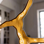 Зеркало кругле с декоративной золотой вставкой Golden Tree варинант исполнения - 5 | Loft Concept в Москве