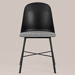 Стул из прочного пластика на металлическом основании Anora Black варинант исполнения - 2 | Loft Concept в Москве