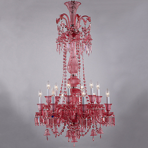 Люстра BACCARAT Chandelier Pink Glass