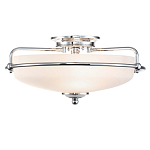 Потолочный светильник со стеклянным плафоном на изогнутых кронштейнах Quoizel  варинант исполнения - 7 | Loft Concept в Москве