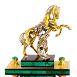 Настольный письменный набор из малахита с декором в виде лошади Leader Organizer варинант исполнения - 2 | Loft Concept в Москве