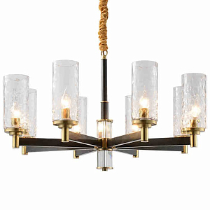 Люстра LIAISON ONE-TIER black and brass Chandelier 8