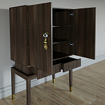 Кабинетный шкаф Elsa Dreams Walnut с 2-мя ящиками варинант исполнения - 1 | Loft Concept в Москве
