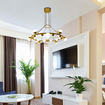 Люстра подвесная светодиодная с плафонами в форме шара Italian Globe Cedar Moss Light варинант исполнения - 1 | Loft Concept в Москве