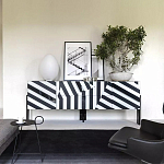 Дизайнерский комод в чёрно-белую полоску Ziqqurat варинант исполнения - 2 | Loft Concept в Москве