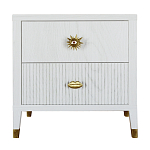 Тумба прикроватная с двумя ящиками Elsa Dreams White варинант исполнения - 5 | Loft Concept в Москве