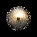 Бра в форме прозрачного стеклянного цветка с рельефной текстурой Textured Glass варинант исполнения - 4 | Loft Concept в Москве