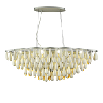 Люстра с подвесками в форме капель на серебристом каркасе Raindrop варинант исполнения - 1 | Loft Concept в Москве