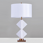 Настольная лампа белая на фигурном основании Aerial Geometry варинант исполнения - 3 | Loft Concept в Москве