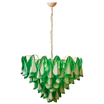 Люстра из стеклянных зеленых лепестков Petalled Illuminator варинант исполнения - 3 | Loft Concept в Москве