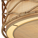 Подвесной светильник  из кованого железа и абажуром из ротанга Wicker Furniture варинант исполнения - 2 | Loft Concept в Москве