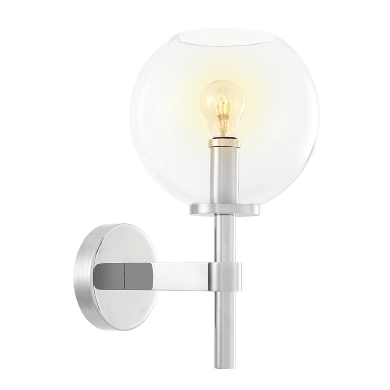  Wall Lamp Jade Nickel   (Transparent)   | Loft Concept 