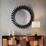 Настольная лампа с чашеобразными дисками на корпусе Glowing Waterfall варинант исполнения - 4 | Loft Concept в Москве