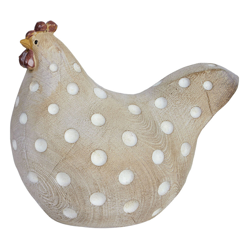 Статуэтка курица с текстурной поверхностью бежевого цвета Rustic Chicken Красный Бежевый Белый Статуэтка курица с текстурной поверхностью бежевого цвета Rustic Chicken Красный Бежевый Белый в Москве | Loft Concept