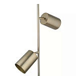 Торшер золотистый с 2-мя подвижными плафонами на белом мраморном основании Streams of Light варинант исполнения - 2 | Loft Concept в Москве