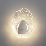 Бра с рельефным волнообразным стеклянным плафоном и вставкой из мрамора Liquid Stone варинант исполнения - 8 | Loft Concept в Москве