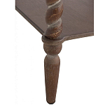 Приставной столик деревянный с резными ножками и нижней полкой Vintage Side Table Brown Wood варинант исполнения - 4 | Loft Concept в Москве