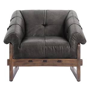 Кресло Duncan винтажная черная кожа