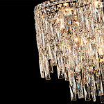 Люстра подвесная с хрустальными подвесками и металлическим основанием цвета Хром Ludivine Lighting варинант исполнения - 5 | Loft Concept в Москве