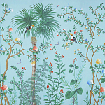 Обои ручная роспись Amazonia Duck Egg варинант исполнения - 1 | Loft Concept в Москве
