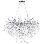 Люстра с хрустальными подвесками капли серебро Droplet Silver Chandelier 15 варинант исполнения - 2 | Loft Concept в Москве