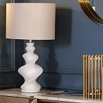 Настольная лампа с кремовым абажуром на спиралевидном основании Spun варинант исполнения - 1 | Loft Concept в Москве