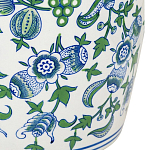 Ваза с зелено-голубым цветочным узором на белом фоне 61 см Blue & White Ornament варинант исполнения - 2 | Loft Concept в Москве