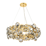 Люстра подвесная из золотых колец 57 см Golden Circles варинант исполнения - 2 | Loft Concept в Москве