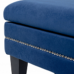 Мягкая банкетка на черных ножках с зоной для хранения Casket Blue варинант исполнения - 3 | Loft Concept в Москве