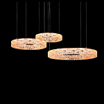 Люстра из 3-х колец с текстурной огранкой Reflection of Reality варинант исполнения - 1 | Loft Concept в Москве